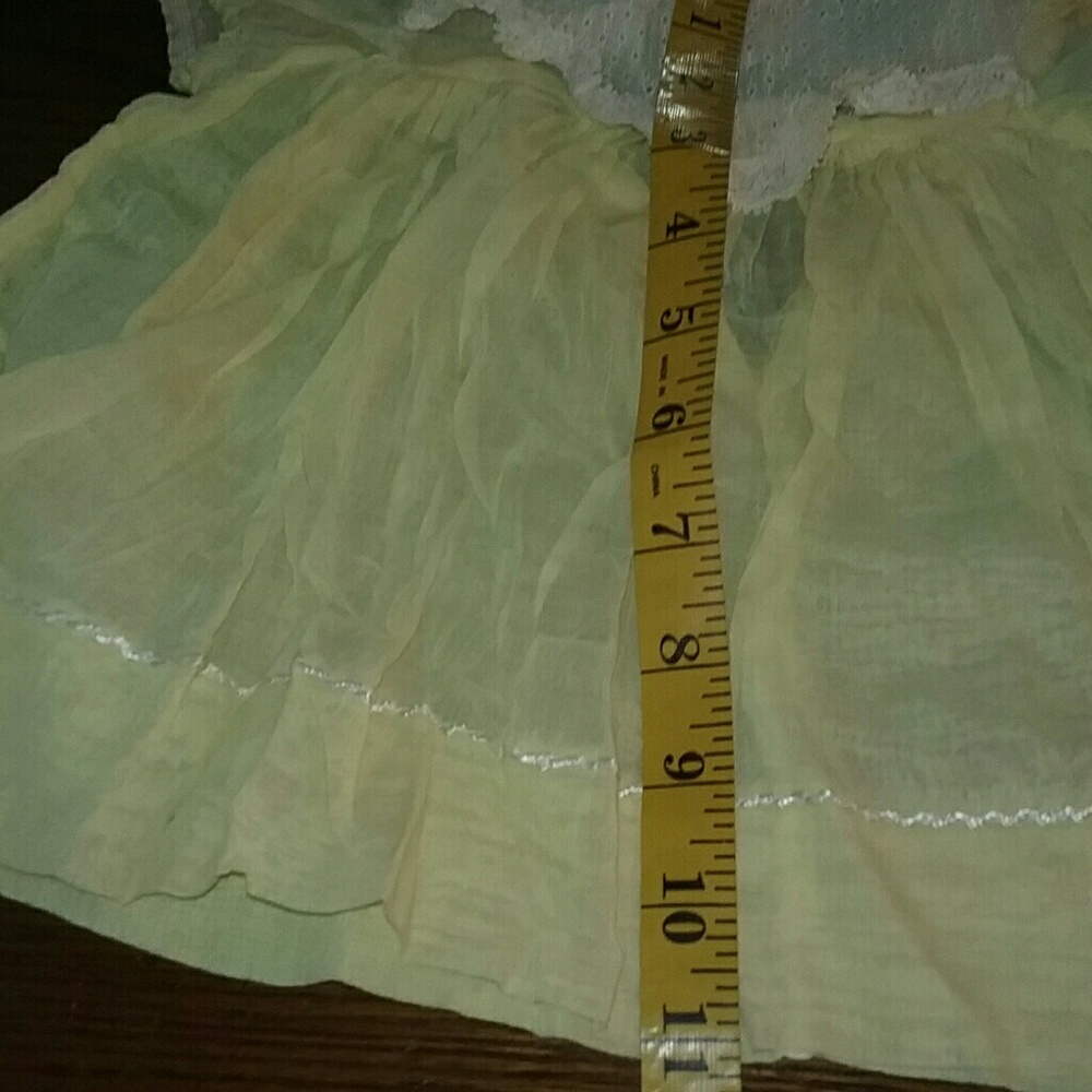 Vintage Yellow Dress Baby shirt sheer lightweight